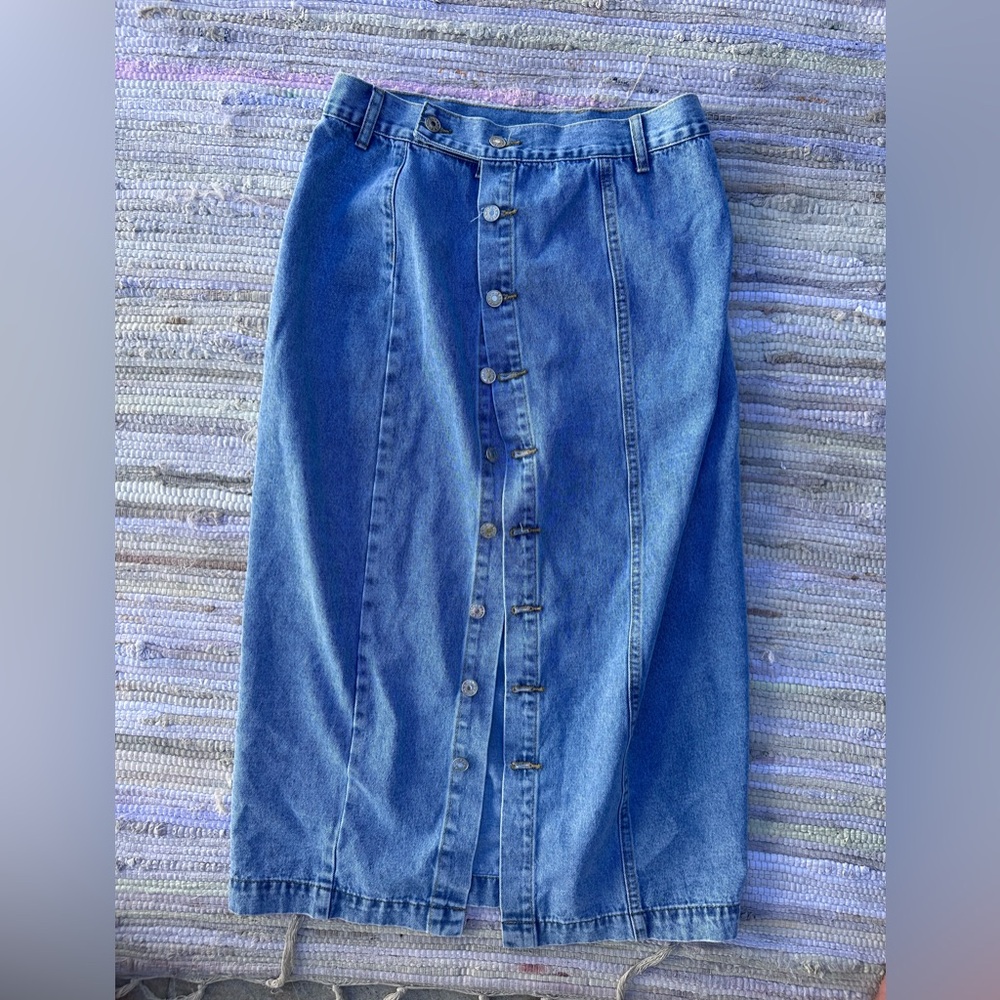 SHEIN button down denim skirt size L- never used